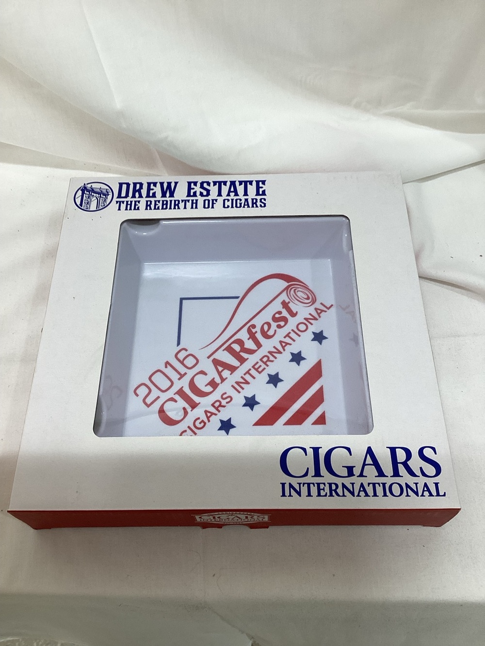 Drew Estate CigarFest 2016 Collectible Tray - White, Red & Blue